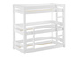 Wei�es Dreier-Etagenbett f�r Erwachsene Stockbett f�r drei Personen 90x200 Kiefer wei� V-60.03-09W