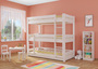 Wei�es Dreier-Etagenbett f�r Erwachsene Stockbett f�r drei Personen 90x200 Kiefer wei� V-60.03-09W
