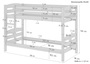 Stockbett Etagenbett Kiefer 90x200 Hochbett Kinderzimmer Zubeh�r w�hlbar V-60.10-09