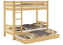 Teilbares Etagenbett Massivholz Kiefer 90x200 Hohes Bett Stockbett Zubeh�r w�hlbar V-60.11-09Ni100