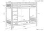 Etagenbett hoher Bettabstand massive Kiefer Zubeh�r w�hlbar Liegefl�che 90x200 V-60.12-09Ni100