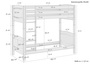 Etagenbett Massivholz Kiefer 90x200cm hohes Stockbett Zubeh�r w�hlbar V-60.13-09Ni100
