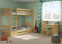 Etagenbett hohes Bett Kiefer natur Massivholz 90x200 cm Zubeh�r w�hlbar V-60.15-09Ni100 