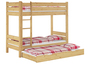 Etagenbett extra stabil 80x190 Zubeh�r w�hlbar Kiefer Nische 100 Stockbett Erwachsene V-60.16-08-190