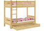Etagenbett extra stabil 80x190 Zubeh�r w�hlbar Kiefer Nische 100 Stockbett Erwachsene V-60.16-08-190