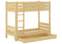 Etagenbett Kiefer natur 80x190 Zubeh�r w�hlbar Stockbett Hochbett teilbar V-60.16-08-190T100