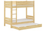 Etagenbett Kiefer natur 80x190 Zubeh�r w�hlbar Stockbett Hochbett teilbar V-60.16-08-190T100
