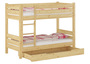Etagenbett extra stabil 80x190 Stockbett Nische 80 teilbar mit w�hlbarem Zubeh�r V-60.16-08-190T80