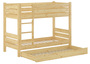 Etagenbett extra stabil 80x190 Stockbett Nische 80 teilbar mit w�hlbarem Zubeh�r V-60.16-08-190T80