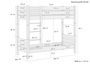 Etagenbett mit w�hlbarem Zubeh�r 80x200 extra stabil Kiefer Nische 100 teilbar V-60.16-08T100