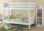 Etagenbett extra stabil variables Zubeh�r 80x200 Stockbett wei� Nische 80 cm teilbar V-60.16-08WT80