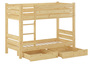 Teilbares Stockbett massiv Kiefer 90x200 Etagenbett Nische 80 cm Zubeh�r w�hlbar V-60.16-09T80