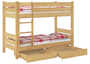 Teilbares Stockbett massiv Kiefer 90x200 Etagenbett Nische 80 cm Zubeh�r w�hlbar V-60.16-09T80