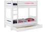 Stockbett f�r Erwachsene wei� 90x200 mit gro�er Nische Zubeh�r w�hlbar V-60.16-09W