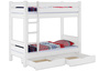 Stockbett f�r Erwachsene wei� 90x200 mit gro�er Nische Zubeh�r w�hlbar V-60.16-09W