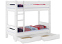 Etagenbett f�r Erwachsene wei� 100x200 Nische 100 teilbar Zubeh�r w�hlbar V-60.16-10WT100