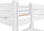 Etagenbett f�r Erwachsene wei� 100x200 Nische 100 teilbar Zubeh�r w�hlbar V-60.16-10WT100