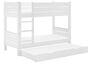 Stockbett 100x200 Massivholz Kiefer wei� Nische 80cm teilbar Zubeh�r w�hlbar V-60.16-10WT80