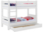 Stockbett 100x200 Massivholz Kiefer wei� Nische 80cm teilbar Zubeh�r w�hlbar V-60.16-10WT80