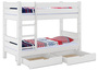 Stockbett 100x200 Massivholz Kiefer wei� Nische 80cm teilbar Zubeh�r w�hlbar V-60.16-10WT80