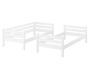 Etagenbett Massivholz Buche waschwei� 90x200 Stockbett mit w�hlbarem Zubeh�r V-60.17-09W