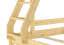 Doppel-Etagenbett 120x200 und 80x200 Erwachsenen-Stockbett Kiefer Massivholz natur V-60.18-08-12