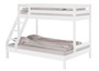 Doppel-Etagenbett 140x200 und 90x200 Erwachsenen-Stockbett Kiefer Massivholz wei� V-60.18W-09-14