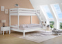 Doppel-Etagenbett 140x200 und 90x200 Erwachsenen-Stockbett Kiefer Massivholz wei� V-60.18W-09-14