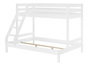 Doppel-Etagenbett 140x200 und 90x200 Erwachsenen-Stockbett Kiefer Massivholz wei� V-60.18W-09-14