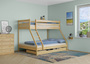 Doppel-Etagenbett 140x200 und 90x200 Erwachsenen-Stockbett Kiefer Zubeh�r w�hlbar V-60.19-09-14