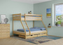 Doppel-Etagenbett 140x200 und 90x200 Erwachsenen-Stockbett Kiefer Zubeh�r w�hlbar V-60.19-09-14