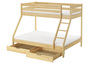 Doppel-Etagenbett 140x200 und 90x200 Erwachsenen-Stockbett Kiefer Zubeh�r w�hlbar V-60.19-09-14