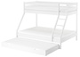 Doppel-Etagenbett wei� 140x200 und 90x200 Erwachsenen-Stockbett Kiefer Massivholz V-60.19-09-14W