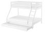 Doppel-Etagenbett wei� 140x200 und 90x200 Erwachsenen-Stockbett Kiefer Massivholz V-60.19-09-14W