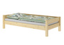 Einzelbett, Holzbett Kiefer massiv klar lackiert 90x200 w�hlbares Zubeh�r V-60.20-09