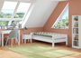 Einzelbett, Holzbett Kiefer massiv wei� lackiert 90x200 w�hlbares Zubeh�r V-60.20W-09