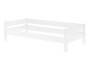 Einzelbett, Holzbett Kiefer massiv wei� lackiert 90x200 w�hlbares Zubeh�r V-60.20W-09