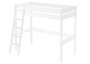 Hochbett f�r Kinder 90x200 Kinderbett Stockbett Kiefer wei� massiv V-60.20W-09-20WZ