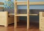 Hochbett mit Sitzbank und Tisch, Holzhochbett Kinder 90x200 cm w�hlbares Zubeh�r V-60.22-09