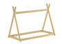 Niedriges Tipi-Kinderbett, Holzbett 90x200 Kiefer natur lackiert, Zubeh�r w�hlbar V-60.27-09