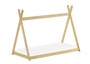Niedriges Tipi-Kinderbett, Holzbett 90x200 Kiefer natur lackiert, Zubeh�r w�hlbar V-60.27-09