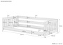 Niedriges Kinderbett Bodenbett 90x200 Kiefer massiv Zubeh�r w�hlbar V-60.28-09