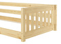 Niedriges Kinderbett Bodenbett 90x200 Kiefer massiv Zubeh�r w�hlbar V-60.28-09
