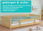 Niedriges Kinderbett Bodenbett 90x200 Kiefer massiv Zubeh�r w�hlbar V-60.28-09