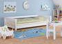 Wei�es Bodenbett Kinderbett 90x200 Kiefer massiv Zubeh�r w�hlbar V-60.28-09W