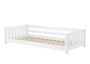 Wei�es Bodenbett Kinderbett 90x200 Kiefer massiv Zubeh�r w�hlbar V-60.28-09W