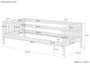 Gem�tliches Kinderbett mit dreiseitiger Sicherung 90x200 cm Kiefer V-60.29-09