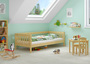 Gem�tliches Kinderbett mit dreiseitiger Sicherung 90x200 cm Kiefer V-60.29-09