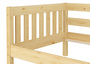Gem�tliches Kinderbett mit dreiseitiger Sicherung 90x200 cm Kiefer V-60.29-09