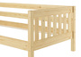 Gem�tliches Kinderbett mit dreiseitiger Sicherung 90x200 cm Kiefer V-60.29-09